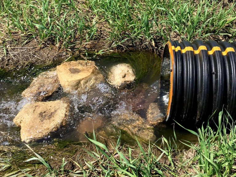 Conventional drainage system in agricultural field